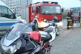 Wypadek motocyklisty na rondzie Reagana (ZDJĘCIA)