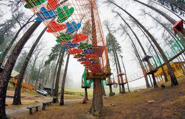 Jedlina-Zdrój wzbogaciła się o park linowy - to jedyna taka atrakcja w naszym regionie