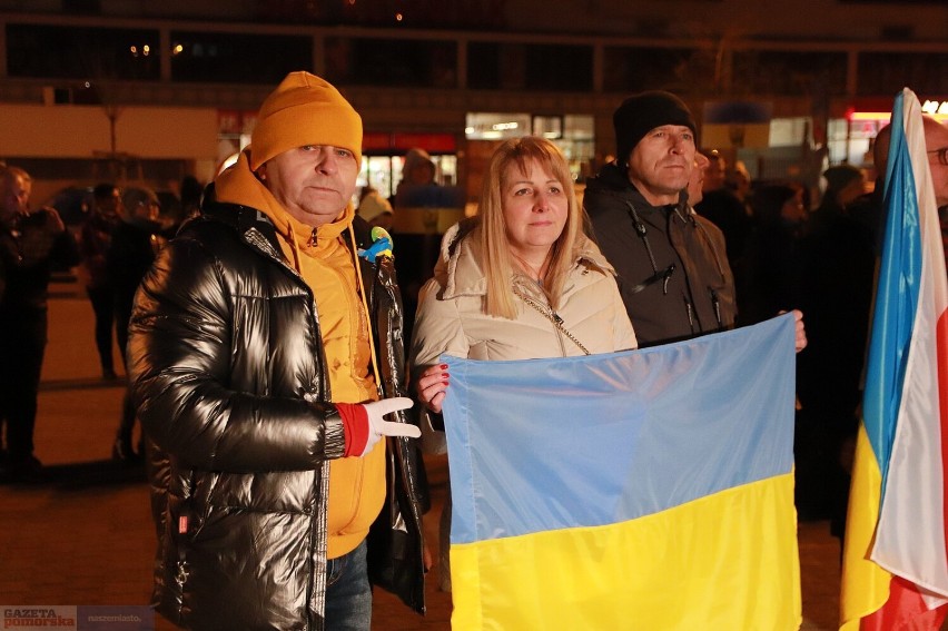 Manifestacja "Włocławek solidarny z Ukrainą", 28 lutego 2022...