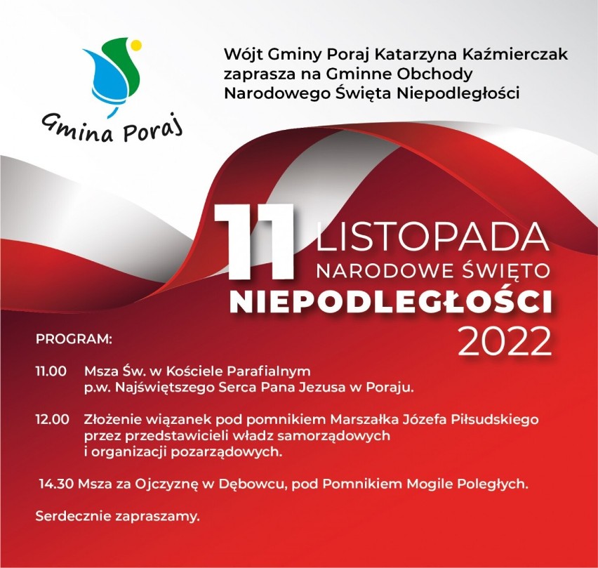 Święto Niepodległości w Poraju i Żarkach. Program uroczystości