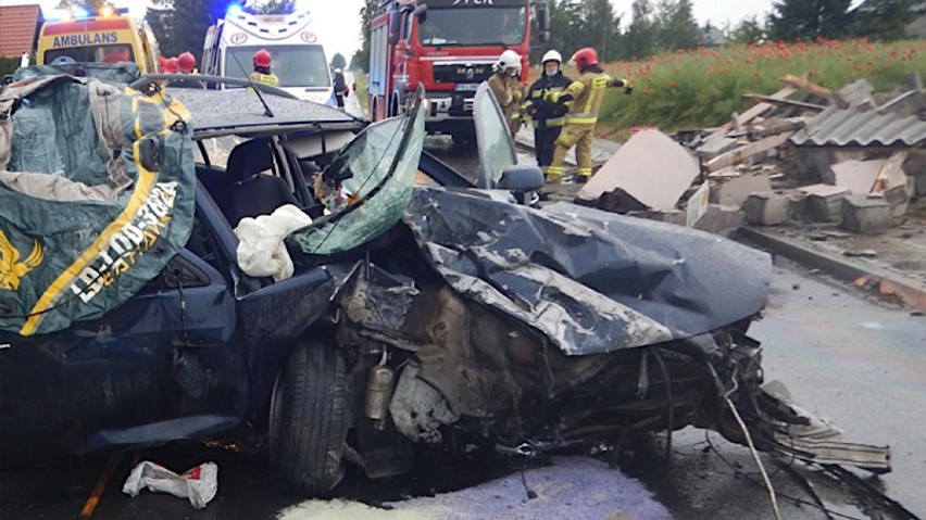 Wypadek na drodze wojewódzkiej nr 263 w miejscowości Bierzwienna Długa gmina Kłodawa