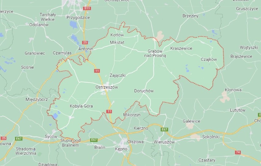 Powiat ostrzeszowski – 773 km2