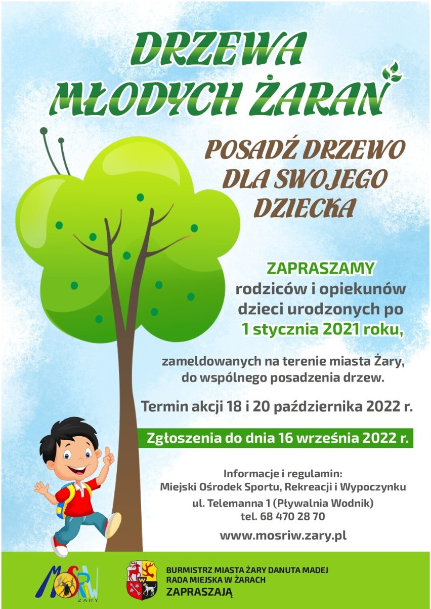 Twoje dziecko może mieć swoje drzewo w Żarach! To już 3. edycja projektu Drzewa Młodych Żaran