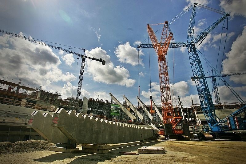 Wrocław: Pierwsze rygle już stoją na stadionie