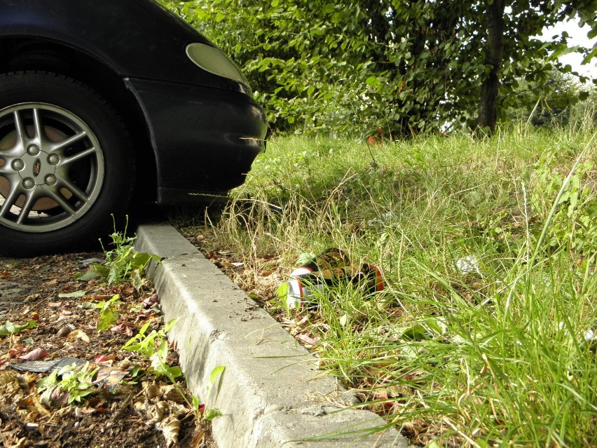 Śmieci Żory 2014: Znowu brudno jest na miejskim parkingu przy al. Niepodległości