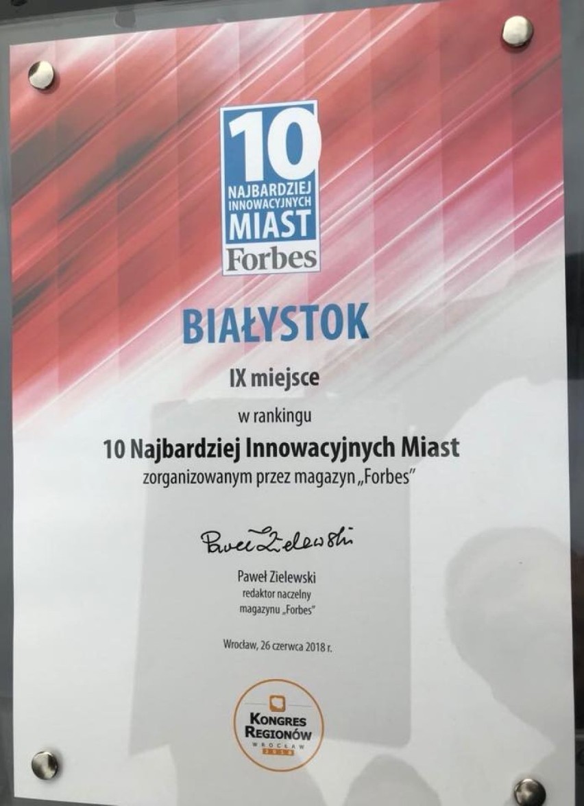 Białystok jest innowacyjny. Jesteśmy w pierwszej 10.!