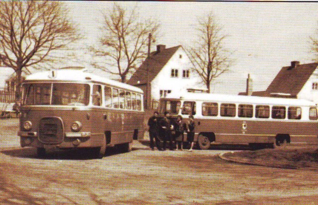 Lata 60., Szczecinek, pętla autobusowa na ulicy Kościuszki (koło Grunwaldzkiej)