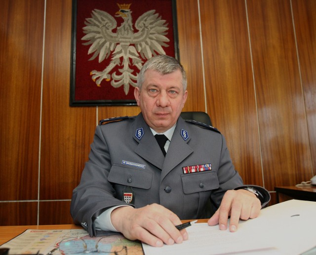 Inspektor Dariusz Banachowicz, komendant wojewódzki policji w Łodzi