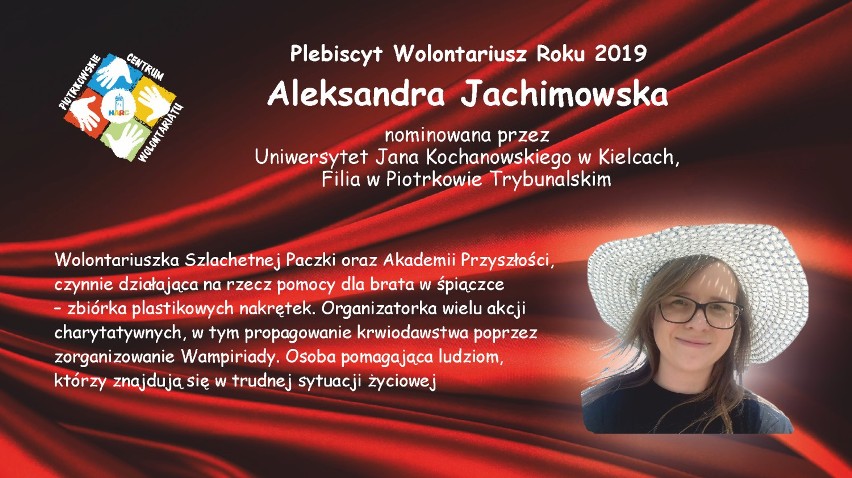 Nominowani do tytułu Wolontariusz Roku 2019 w Piotrkowie