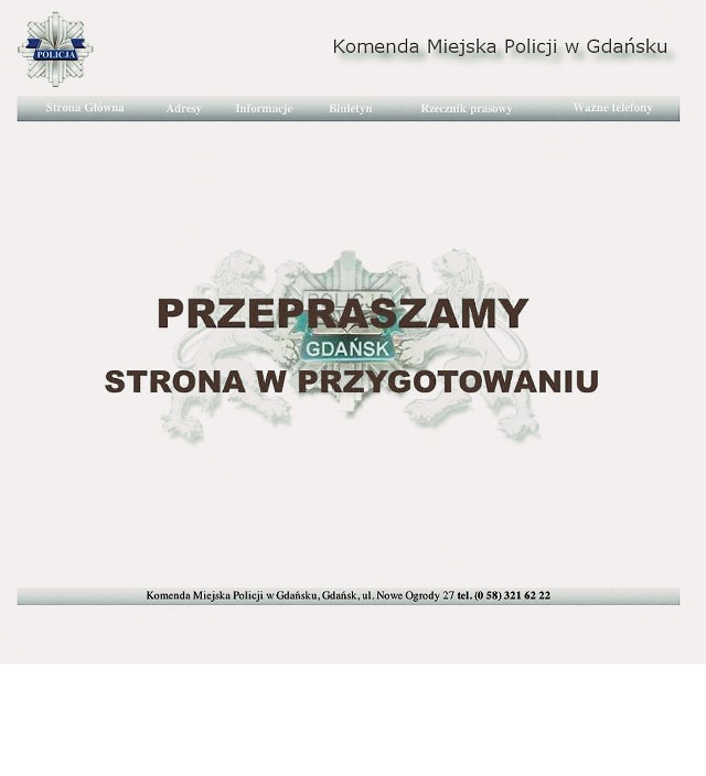 Już niedługo ten komunikat ma zniknąć ze strony