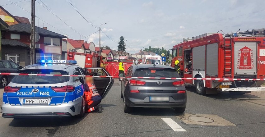 Tragiczny wypadek na ulicy Kopernika w Wieluniu. DK 45 w tym miejscu jest całkowicie zablokowana 
