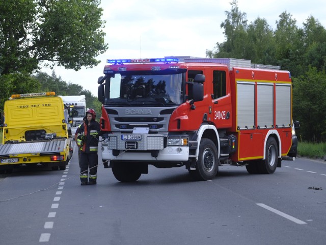 Wypadek w Łysomicach koło Torunia na DK 91