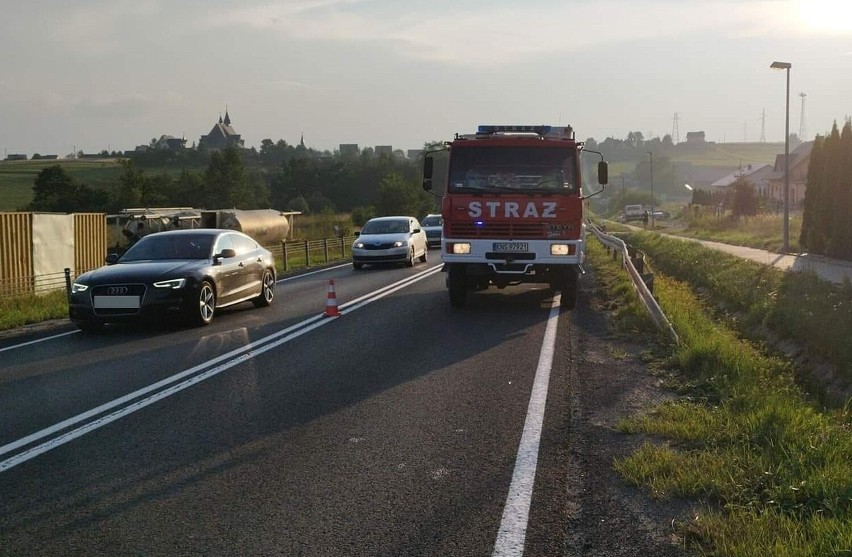 Cieniawa. Groźnie wyglądający wypadek na DK 28 pod Nowym Sączem