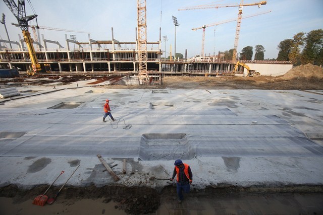 Budowa stadionu Górnika: Drenaż nie podlega modernizacji