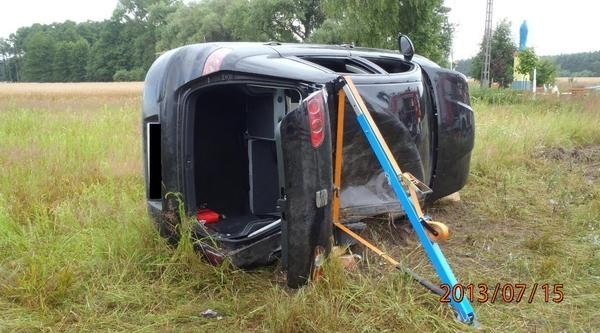 Wypadek koło Gniezna w Folwarku w gm. Witkowo