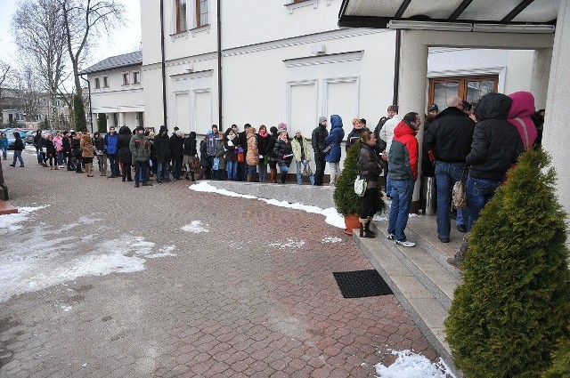 Chętni do pracy czekali w długiej kolejce