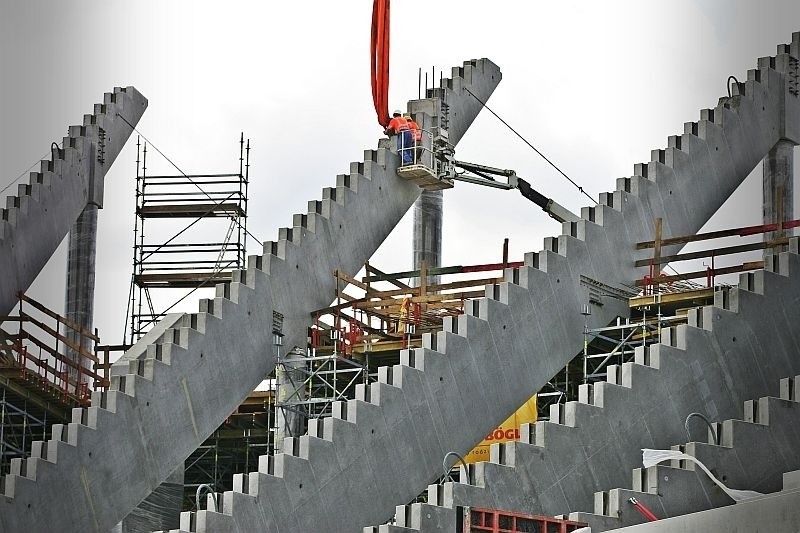 Wrocław: Pierwsze rygle już stoją na stadionie