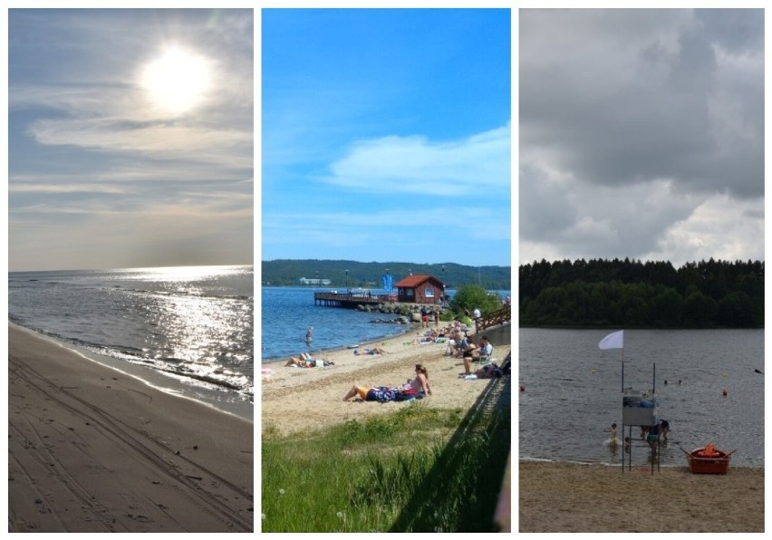 Plaże w powiecie wejherowskim. Nad wodą możemy wypocząć w Lubiatowie, Bieszkowicach, Nadolu, czy Kamieniu