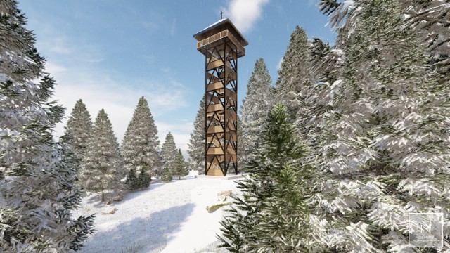 Tak będzie wyglądała wieża na szczycie góry Kamionna w Laskowej