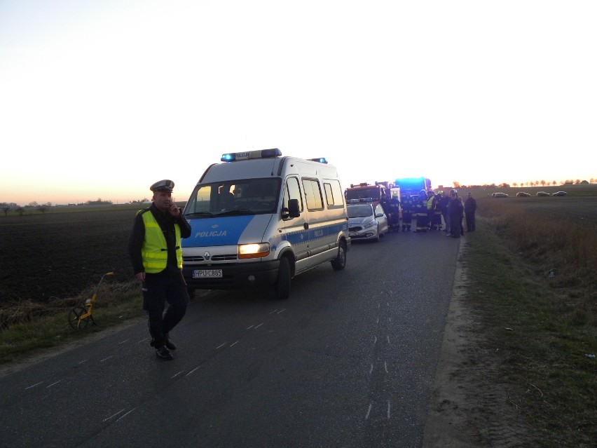 Wypadek w Dębsku. Kaliszanin ciężko ranny