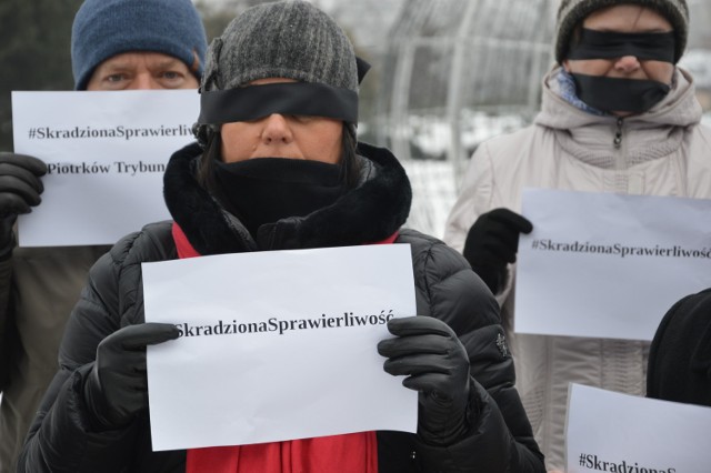 Protest "Skradziona Sprawiedliwość" w Piotrkowie