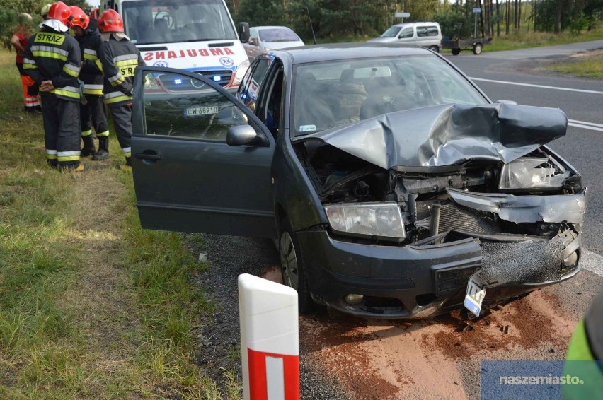 Wypadek na drodze krajowej nr 91 Włocławek - Kowal [zdjęcia]