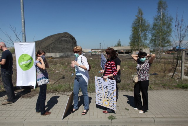 Protest przeciwko hałdzie w Szopienicach