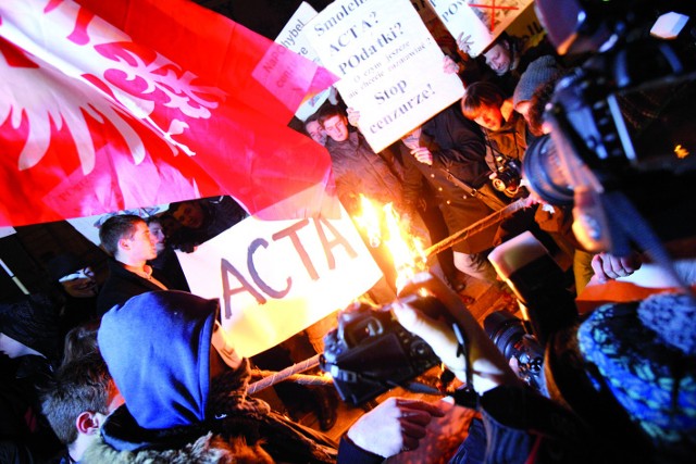 Demonstracja w sprawie ACTA w Poznaniu