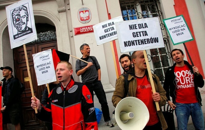Anarchiści protestowali przed Urzędem Miasta