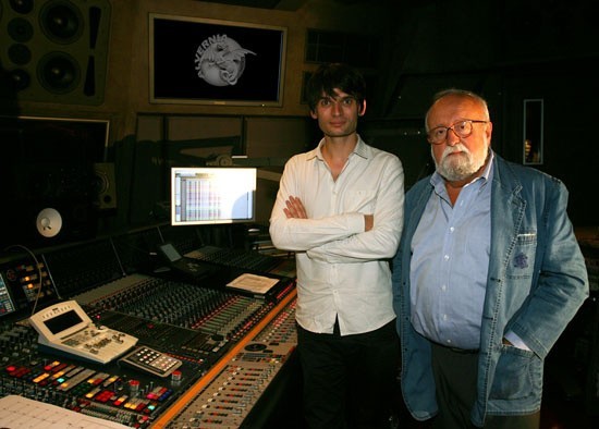 Krzysztof Penderecki i Jonny Greenwood w studiu