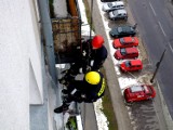 Strażacy w akcji na Teofilowie. Zawisnęli kilkadziesiąt metrów nad ziemią [ZDJĘCIA]