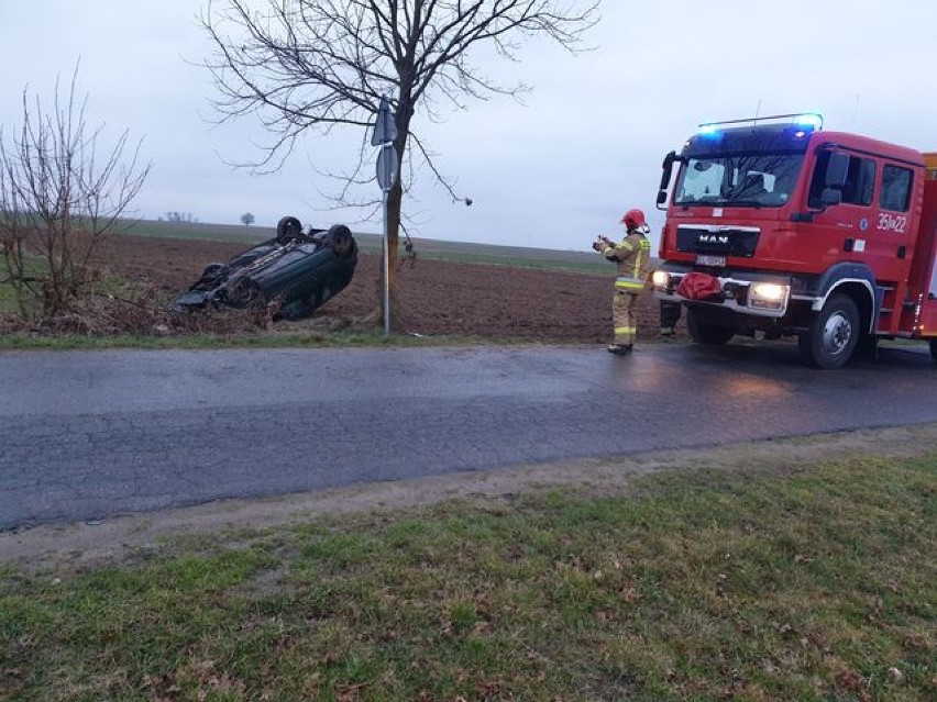 Wypadek w Lnisnie w gminie Godzianów