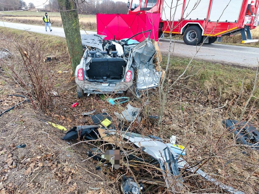 Tragiczny wypadek w województwie. 19-latek uderzył samochodem w drzewo i zginął na miejscu. Miał prawo jazdy od dwóch miesięcy