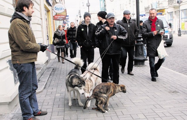 Uczestnicy niedawnego "marszu przeciwko psim kupom" sprzątali po swoich czworonogach