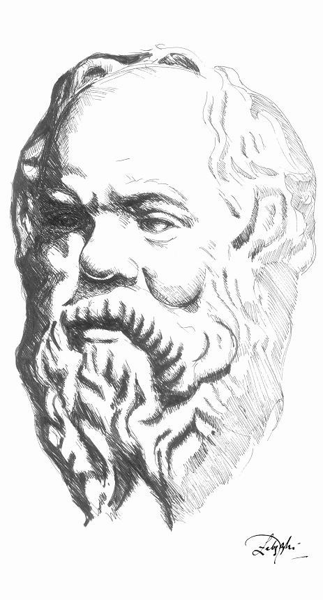 Karykatura Sokratesa.