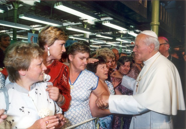 Papież Jan Paweł II w Unionteksie.