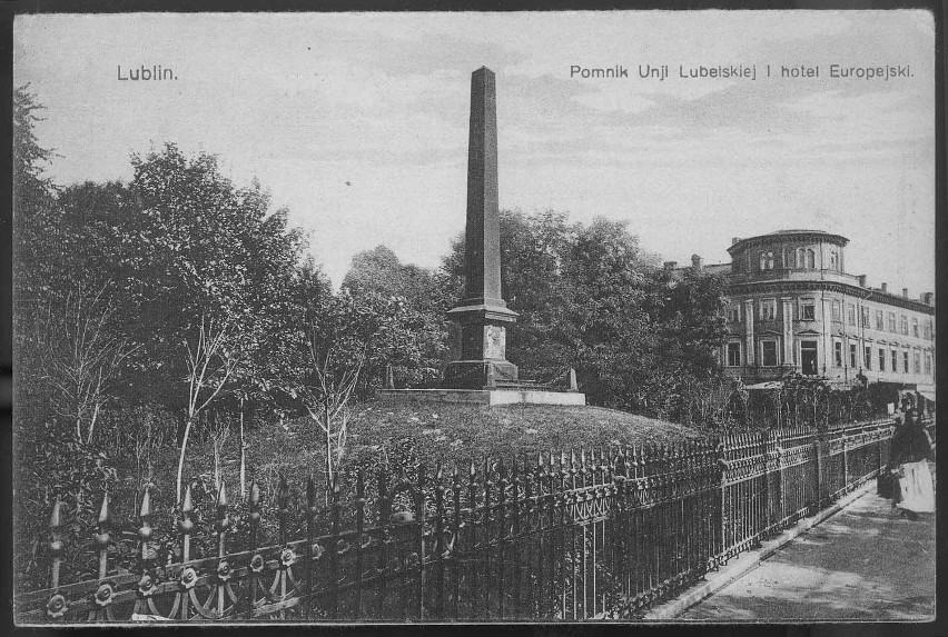Pomnik Unii Lubelskiej, pocztówka z lat 20.