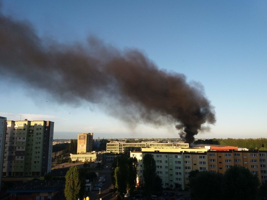 Pożar na Gumieńcach w Szczecinie [WIDEO, ZDJĘCIA]