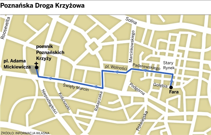 Poznań: Droga Krzyżowa przejdzie ulicami miasta - od Fary na plac Mickiewicza