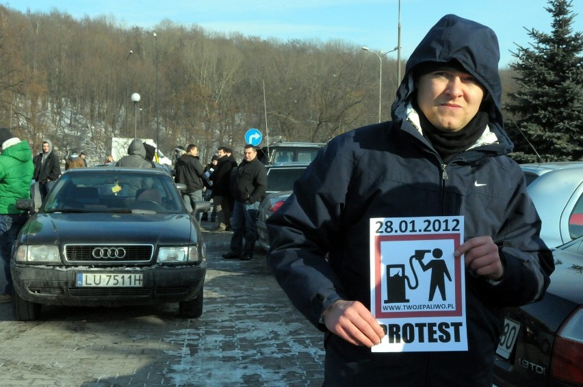 Protest kierowców na trasie Lublin-Garbów (RELACJA)