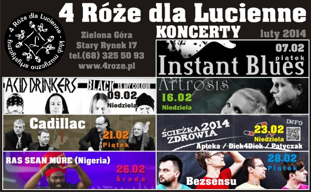 Program klubu 4 Róże w lutym 2014 - zapraszamy