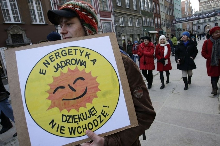 Gdańsk: Protest przeciwko budowie elektrowni atomowych w Polsce (ZDJĘCIA)