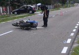 Sosnowica: Wywrotka motocyklisty. Nie miał prawa jazdy