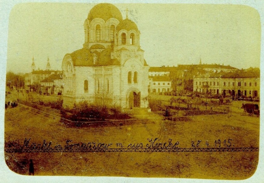 Cerkiew stała kiedyś na środku pl. Kościuszki w Tomaszowie Maz. [ZDJĘCIA]
