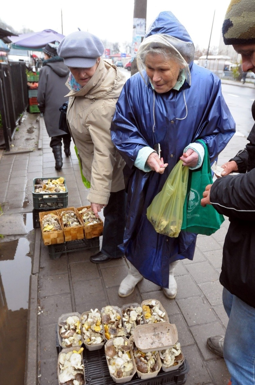 Grzybów na targu na Ruskiej coraz mniej. Królują gąski (ZDJĘCIA)