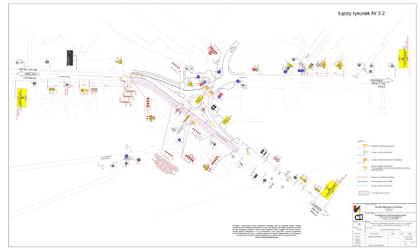 Rozpoczyna się budowa dwóch nowych rond w Opocznie na DW 713 i 726. Sprawdź mapy objazdów
