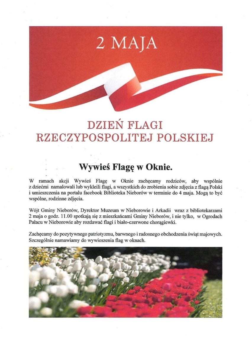 "Wywieś Flagę w Oknie" to wspólna akcja władz gminy i Muzeum...