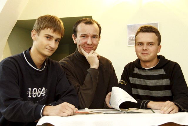 Pierwszacy w lubelskim seminarium: Paweł Gołofit, Sebastian Natoniewski, Emil Skrobowski