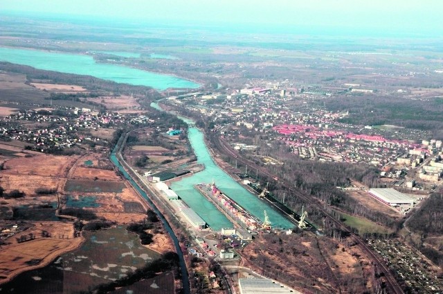 Widok Portu w Gliwicach z lotu ptaka