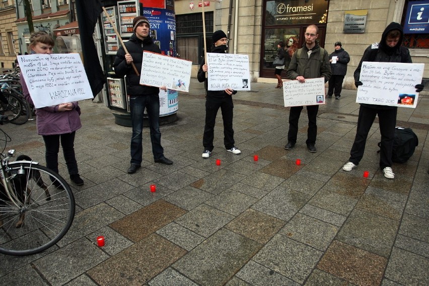 Protest anarchistów w Krakowie [ZDJĘCIA]
